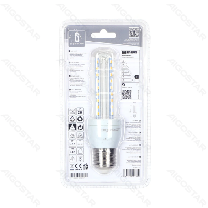 LED U-shaped Bulb 2U E27 9W