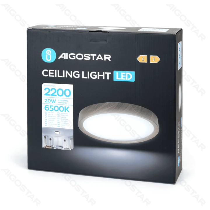 LED ceiling light 20W 2200lm 6500K
