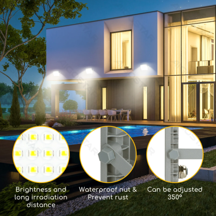 LED lens floodlight 20W 1650lm 4000K IP65