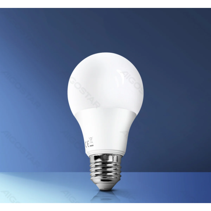 LED šviesai jautri įsijungianti lemputė A60 E27 8W 3000K