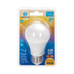 LED light sensitive induced bulb A60 E27 8W 3000K