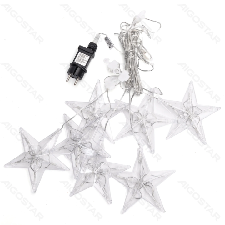 Low voltage string lights,Curtain Trapezoid Flat-top Light Star Pendant RGBY 1.2*1m ,7 strips IP44, Indoor&Outdoor