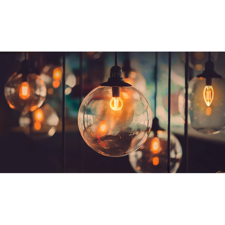 LED kaitrinė lemputė (gintarinė) C35 E14 4W