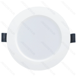 E6 LED įleistinis apvalus šviestuvas 6W geltona šviesa