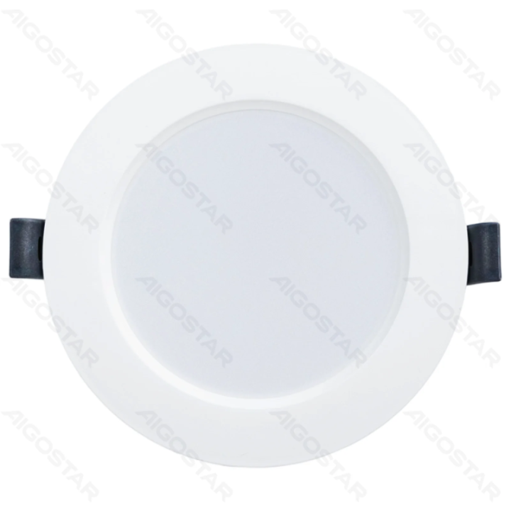 E6 LED įleistinis apvalus šviestuvas 6W geltona šviesa