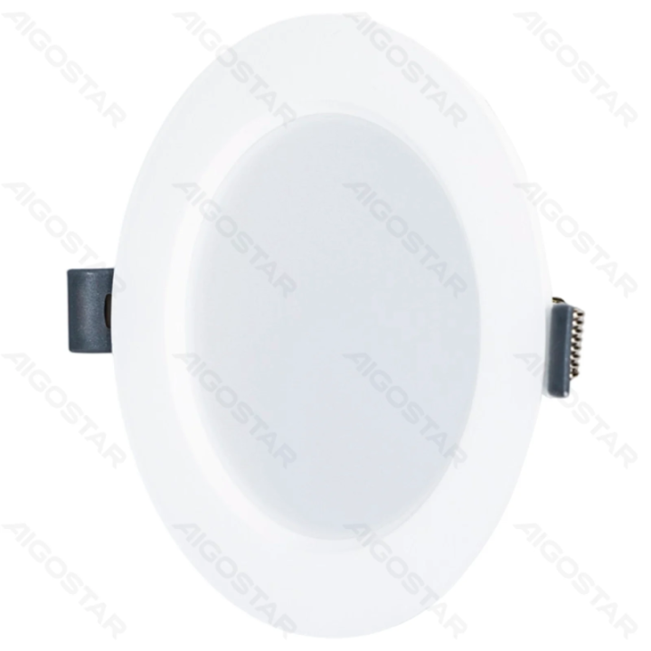 E6 LED įleistinis apvalus šviestuvas 6W geltona šviesa