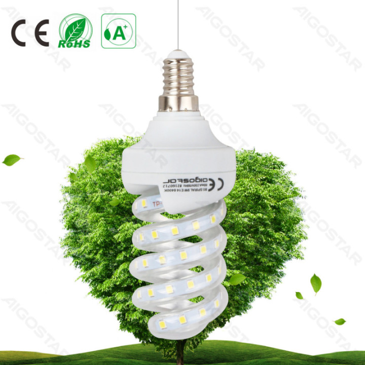 LED Spiralinis E14 9W