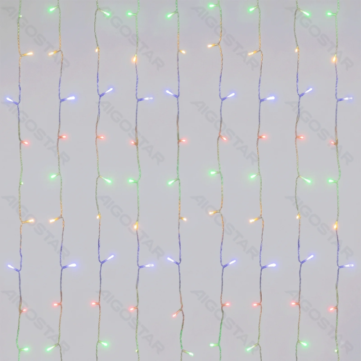 Low Voltage Curtain Flat String Lights, RGBY, 1.2*1.2m 13 strips IP44, Indoor&Outdoor