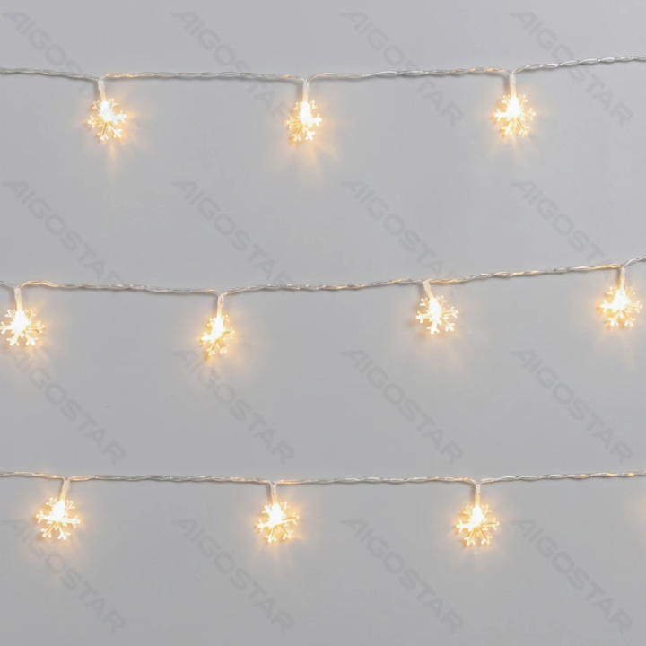 3AA battery string lights - pendant snowflake, warm white, 1.5m ,IP20 Indoor