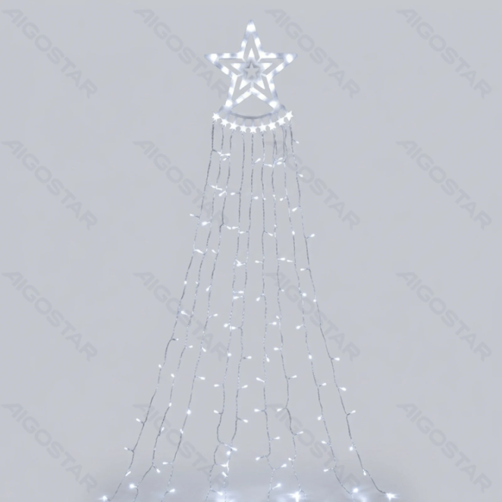 Low voltage pentagram waterfall string light, cold white, 5m+3.5m ,IP44, Indoor&Outdoor
