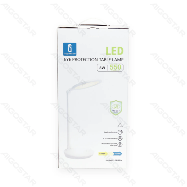 LED Sulankstoma stalinė lempa balta 8W 3000-6500K