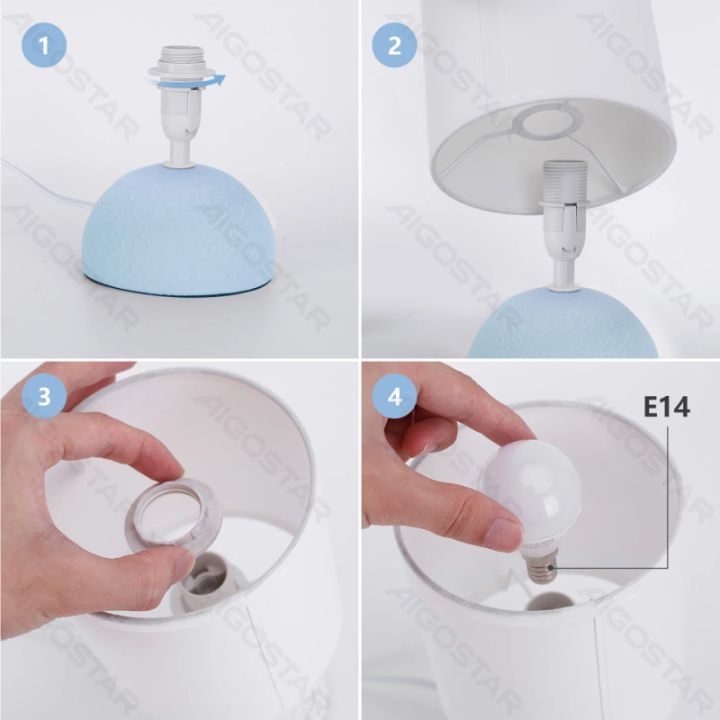 Ceramic Table Lamp (Without Light Source) E14