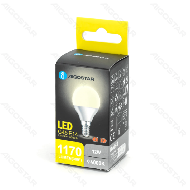 LED bulb G45 12W 4000K 1170lm E14