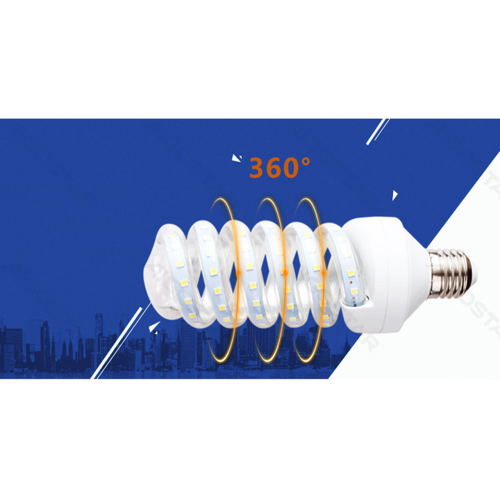 LED Spiralė E27 15W