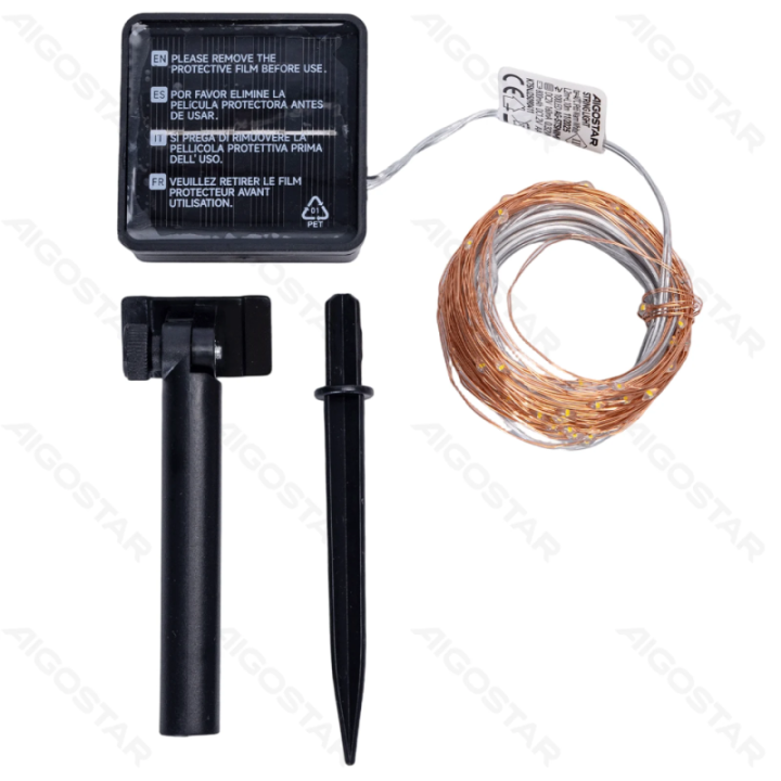 Solar string lights, RGBY, 2m+10m