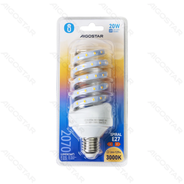 LED Spiralinis E27 20W
