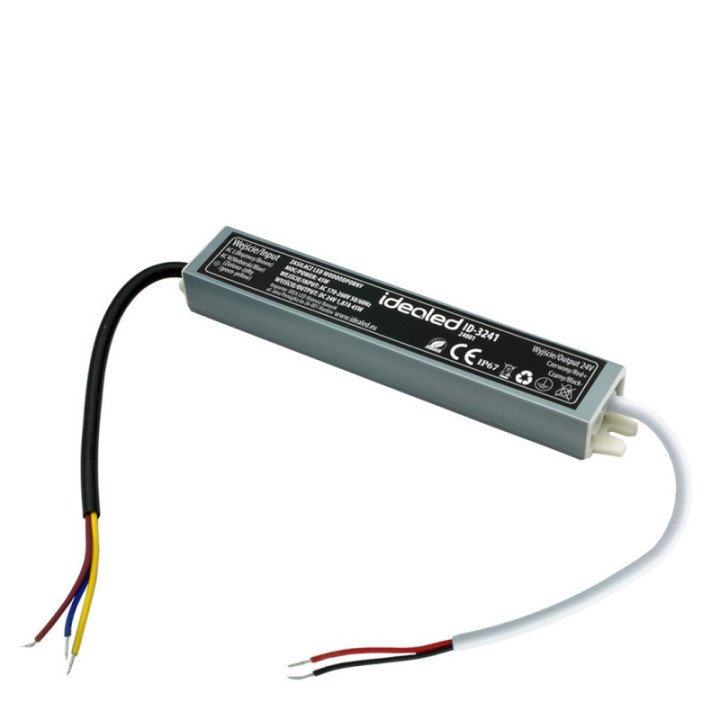 Vandeniui atsparus maitinimo blokas IP67 1.88A 45W 24V DC