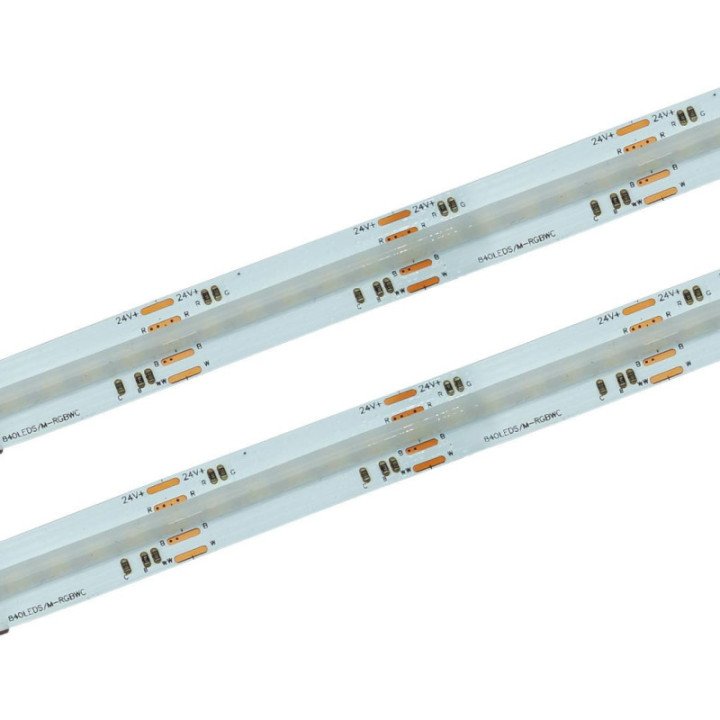 LED COB juosta 840 SMD RGBCCT 24V 12mm 20W/m