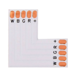 PCB angled connector L type 10 mm RGBW