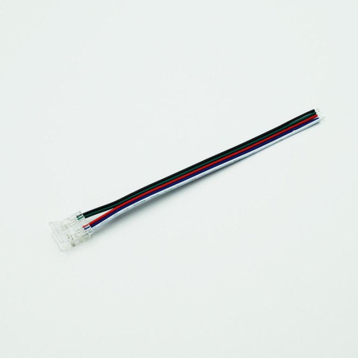 Vienpusė 12 mm RGBW COB CLICK jungtis su laidu