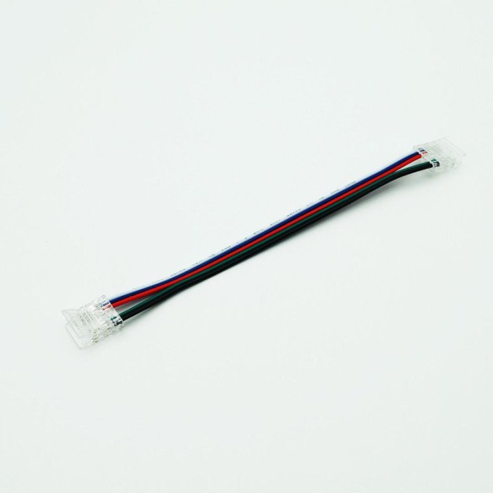 Dvipusė 12 mm RGBW COB CLICKz jungtis su laidu