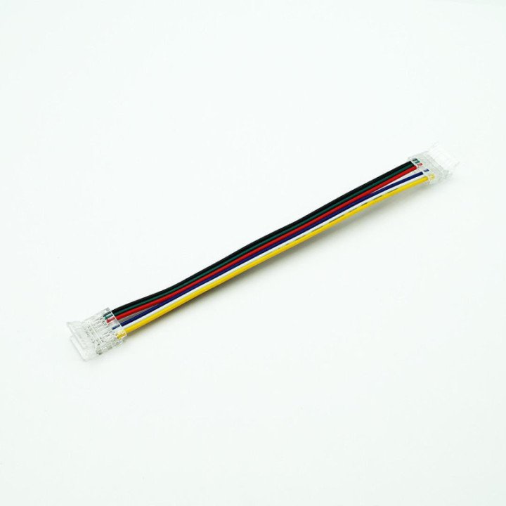 Double-sided 12 mm RGB+CCT COBCLICK connector with cable