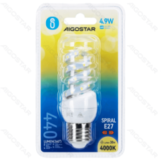 LED Spiralė E27 4.9W