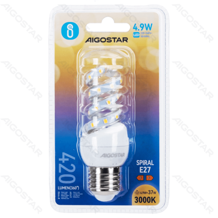 LED Spiral E27 4.9W