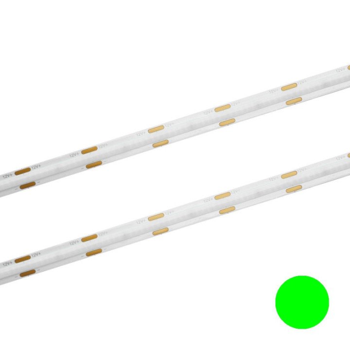 LED juosta COB 480 žalia 12V 8mm 11W/m