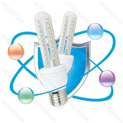 LED U formos lemputė 2U E27 6W