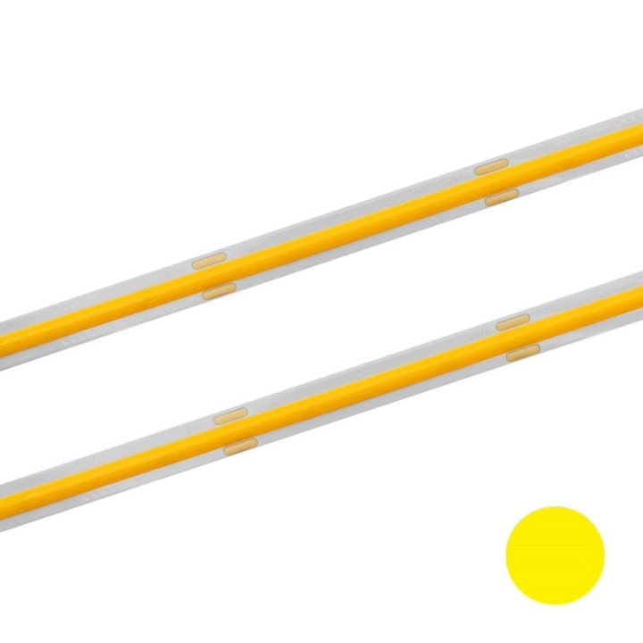 LED COB 480 geltona juosta 24V 11W/m 8mm 50M