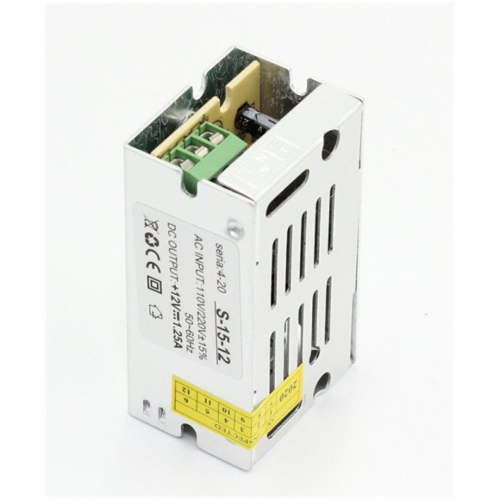 Power supply set 12VDC IP20 1.25A 15W