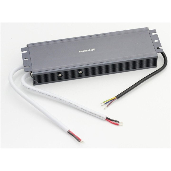 Atsparus vandeniui maitinimo komplektas 16.7A 200W IP67 12V DC SLIM