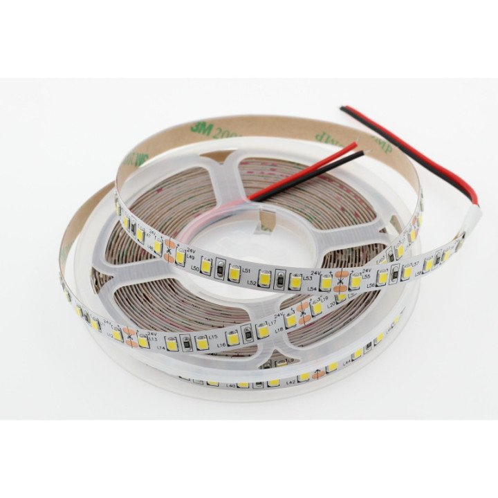 LED juosta 120 SMD 2835 IP20 24V 4000K 9.6W/m ritinys 50m