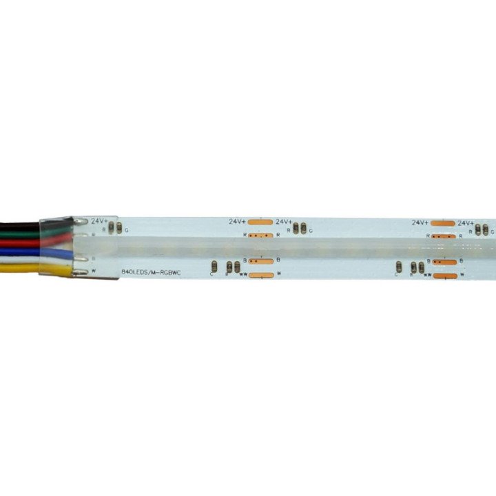 LED COB juosta 840 SMD RGBCCT 24V 12mm 20W/m