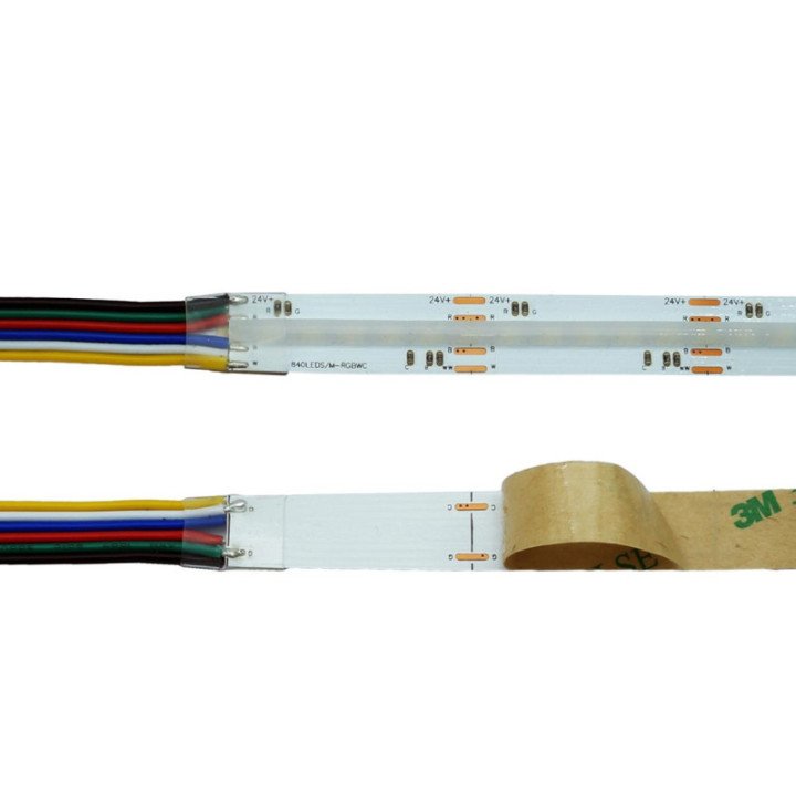 LED COB juosta 840 SMD RGBCCT 24V 12mm 20W/m