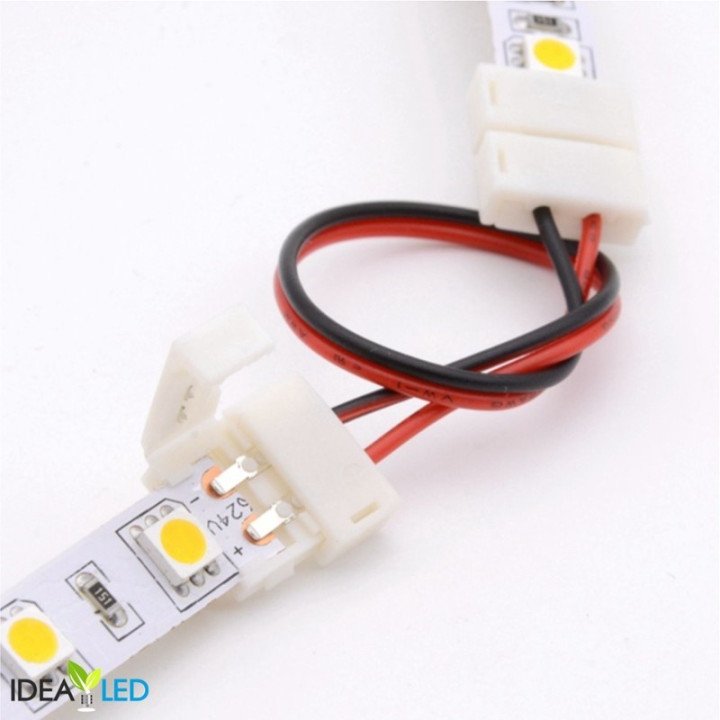 Two-sided 10 mm connector with cable - angled