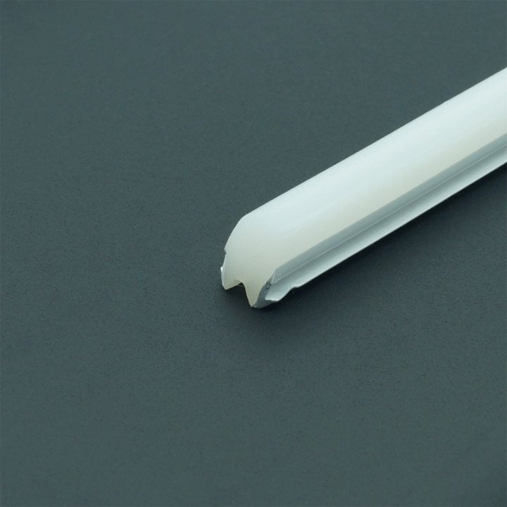 Neon groove 6 mm silicone cover for LED strip white