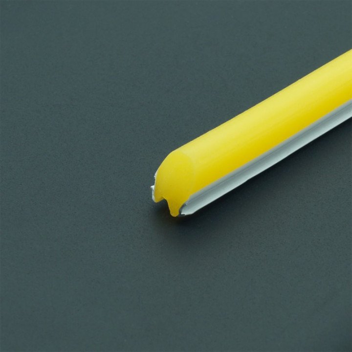 Neon groove 6 mm silicone cover for LED strip yellow