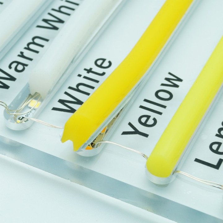 Neon groove 6 mm silicone cover for LED strip yellow