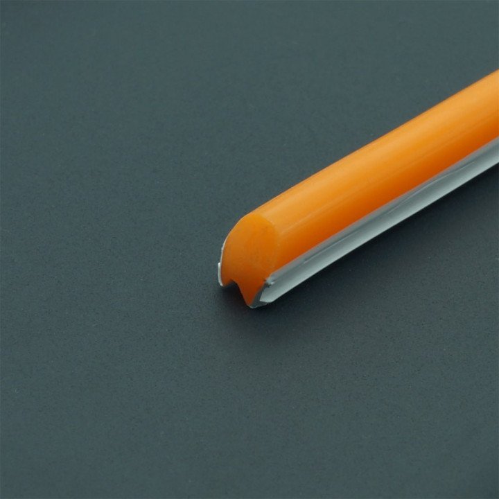 Neoninė griovelio 6 mm silikoninė danga LED juostai oranžinė