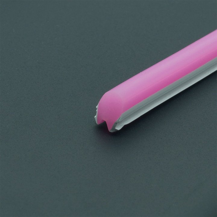 Neon groove 6 mm silicone cover for LED strip pink