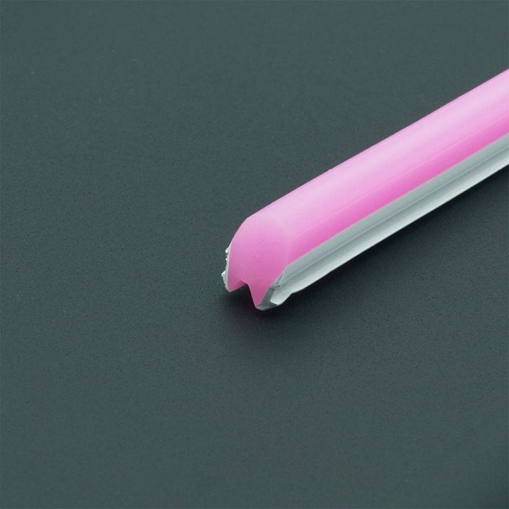 Neon groove 6 mm silicone cover for LED strip light pink