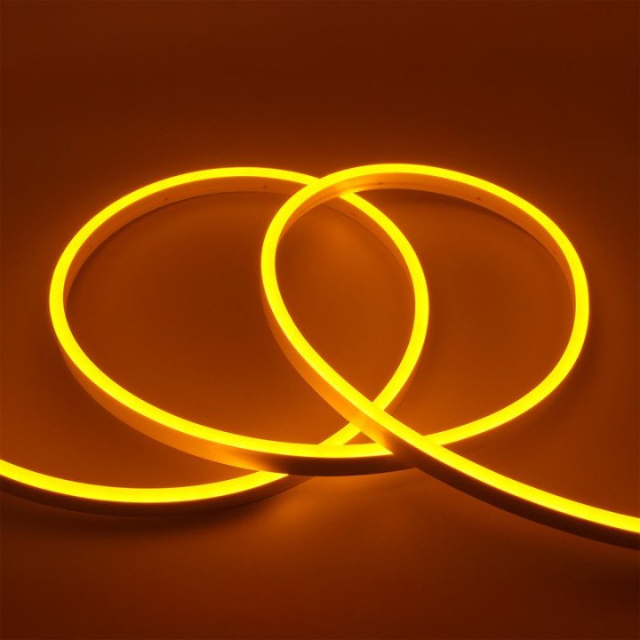 LED NEON FLEX 24V DC Gintarinis 6*12mm 9W/m