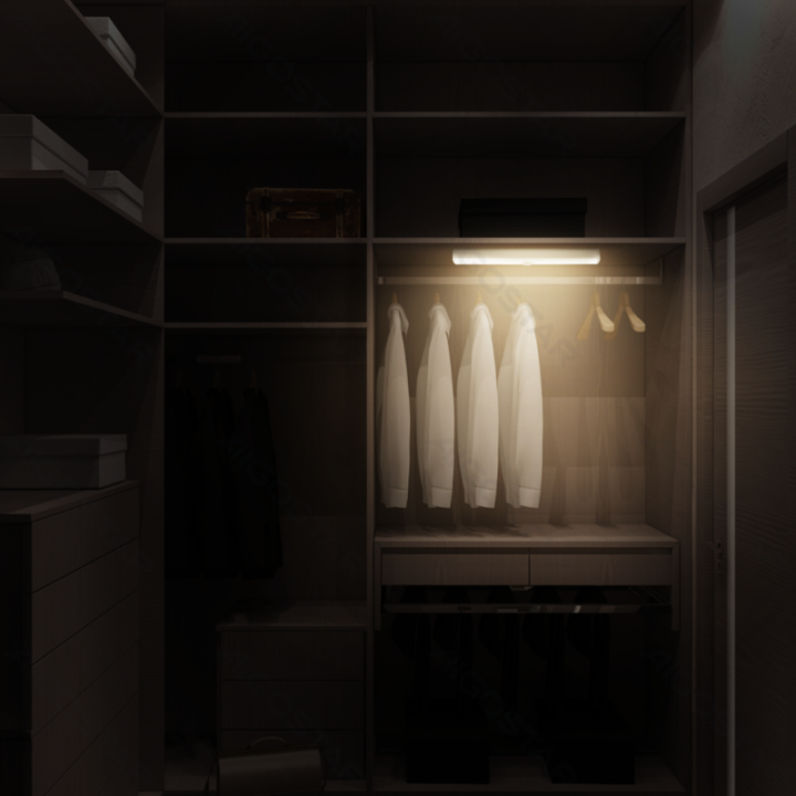 LED sensorinė spintelės lempa 4W 4000K, įkraunamas akumuliatorius