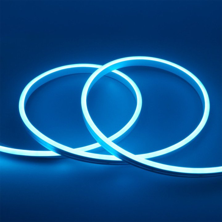LED NEON FLEX 24V DC ledo mėlyna 6*12mm 9W/m 1m