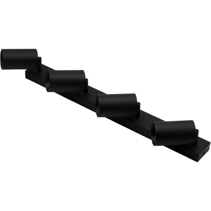 Wall lamp black QUALIS IV bar