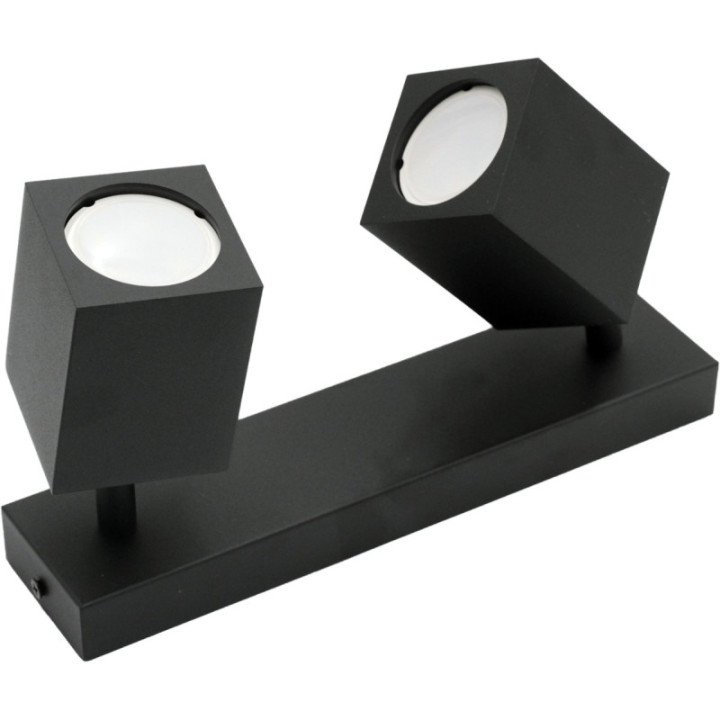 Double wall lamp black QUANTUS II