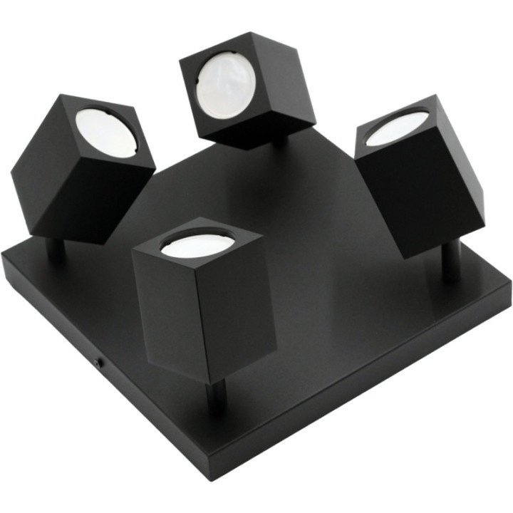 Quadruple wall lamp black QUANTUS IV