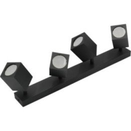Wall lamp black QUANTUS IV bar